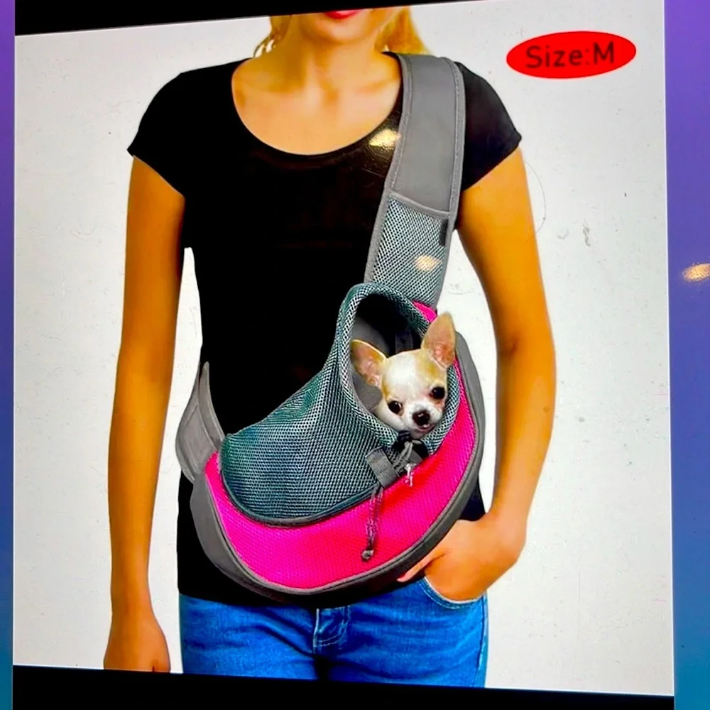 COPY - Reflective Pet Sling Carrier comes in 3 sizes S, M & L as well as 3 col…